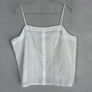 Haven Well Within size XL Lawn pintuck cami organic cotton white lightweight